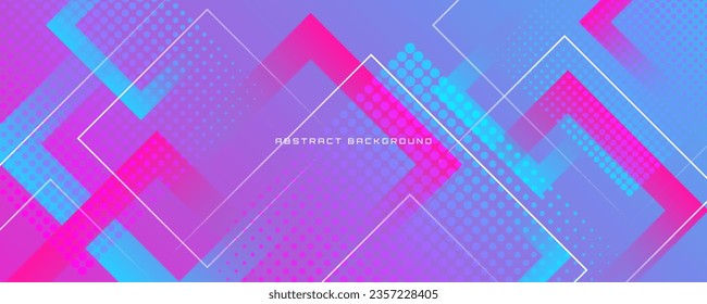 Colorful geometric abstract background overlap layer on bright space with halftone effect decoration. Modern graphic design element rhombus style concept for banner, flyer, card, cover, or brochure