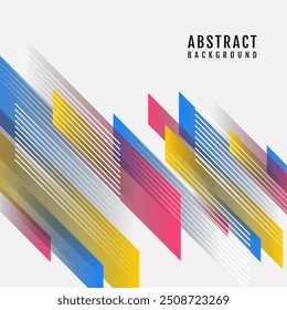 Colorful geometric abstract background overlap layer on bright space with diagonal shapes decoration. Minimalist graphic design element future style concept for banner, flyer, card, cover, or brochure