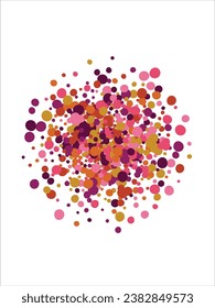 Colorful geometric abstract background. Overlapping colorful circles. Modern elegance, bright fashion background. For card, banner, poster, flyer, and web. Vector illustration