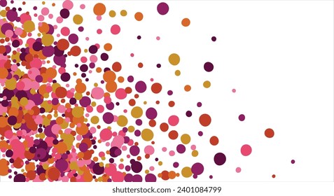 Colorful geometric abstract background. Overlapping colorful circles. Modern elegance, bright fashion background. For card, banner, poster, flyer, and web Vector