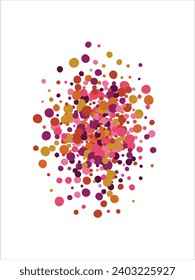 Colorful geometric abstract background. Overlapping colorful circles. Modern elegance, bright fashion background. For card, banner, poster, flyer, and web. Vector illustration