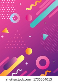 colorful geometric abstract background pink color vector illustration design