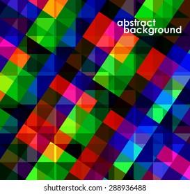 Colorful geometric abstract background with squares. Vector illustration. Eps 10