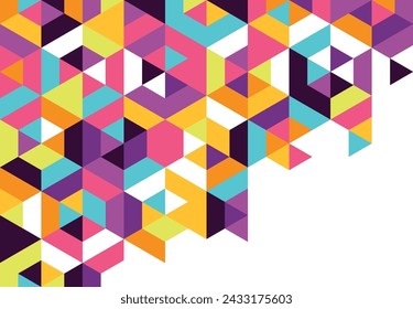 Fondo abstracto geométrico colorido. Plantilla para fondo de pantalla, banner, presentación, fondo