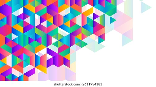 Colorful geometric abstract background. Template for wallpaper, banner, presentation, background