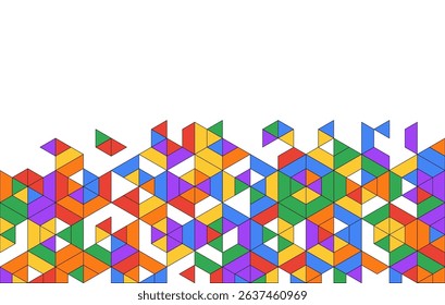 Colorful geometric abstract background. Template for wallpaper, banner, presentation, background