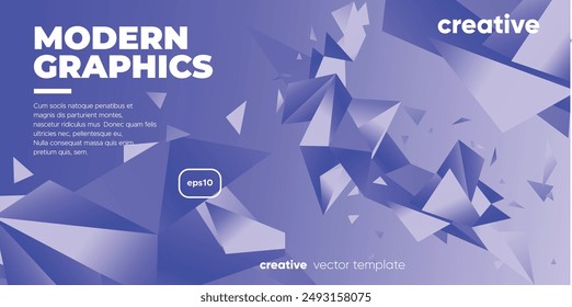 Colorful geometric abstract background. Vector purple illustration.