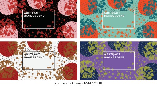 Colorful geometric abstract backround vector design. Shapes composition