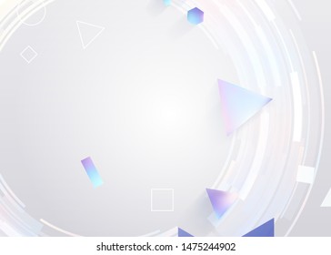Colorful geometric abstract composition.Composition colored 3D geometric shapes and ribbons. Elements for your design web,banner, brochure and another. Poster template. Vector illustration.