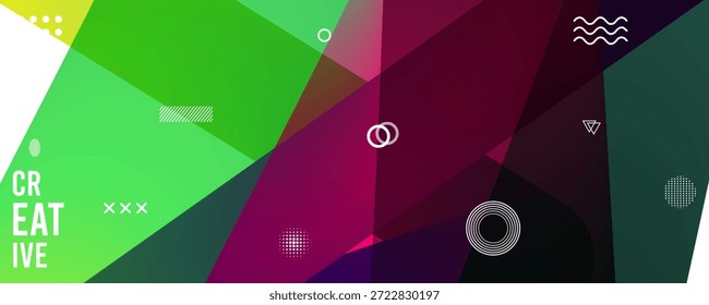 Colorful Geometric Abstract Design for Creative Projects