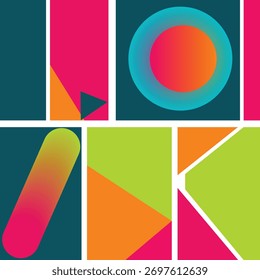 Colorful geometric abstract gradient background