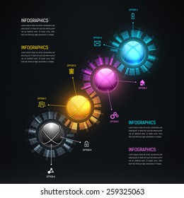 Colorful Geometric Abstract Modern Background. Concept of Mobile Applications and Online Services Infographic.