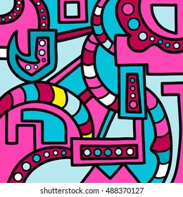 colorful geometric abstract pattern Graffiti