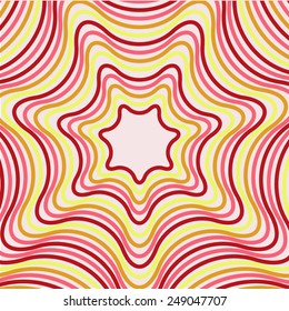 Colorful Geometric Abstract Pattern. Optical illusion. Vector.