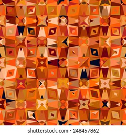 Colorful geometric abstract pattern with variety of shapes and colors in 1970s fashion style. Multicolor vector seamless background.