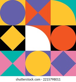 Colorful Geometric Abstract Set Of Shapes Background Vector Illustration For Poster Design