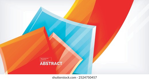 Colorful geometric abstract shapes. Illustration For Wallpaper, Banner, Background, Card, Book Illustration, landing page