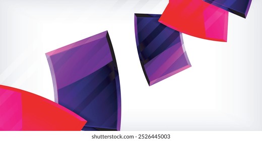 Colorful geometric abstract shapes. Illustration For Wallpaper, Banner, Background, Card, Book Illustration, landing page