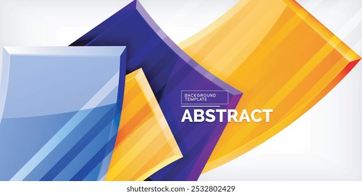 Formas abstratas geométricas coloridas. Ilustração Para Papel De Parede, Banner, Plano De Fundo, Cartão, Ilustração De Livro, Página Inicial