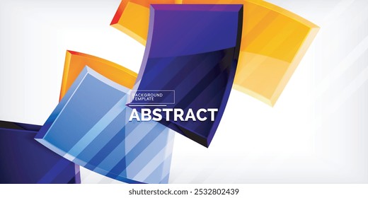 Colorful geometric abstract shapes. Illustration For Wallpaper, Banner, Background, Card, Book Illustration, landing page
