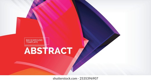 Colorful geometric abstract shapes. Illustration For Wallpaper, Banner, Background, Card, Book Illustration, landing page