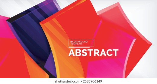 Colorful geometric abstract shapes. Illustration For Wallpaper, Banner, Background, Card, Book Illustration, landing page
