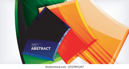 Colorful geometric abstract shapes. Illustration For Wallpaper, Banner, Background, Card, Book Illustration, landing page