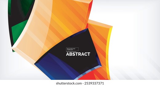 Colorful geometric abstract shapes. Illustration For Wallpaper, Banner, Background, Card, Book Illustration, landing page