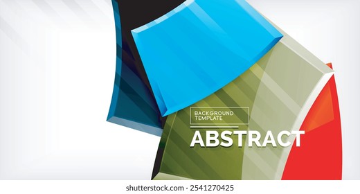 Colorful geometric abstract shapes. Illustration For Wallpaper, Banner, Background, Card, Book Illustration, landing page