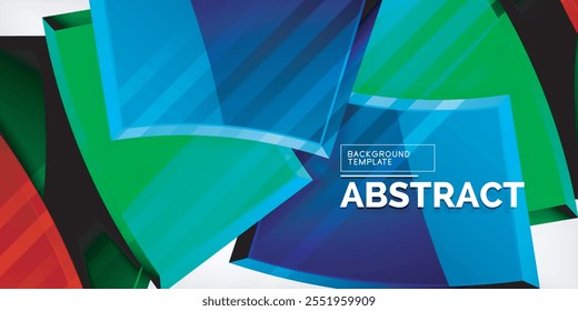 Colorful geometric abstract shapes. Illustration For Wallpaper, Banner, Background, Card, Book Illustration, landing page