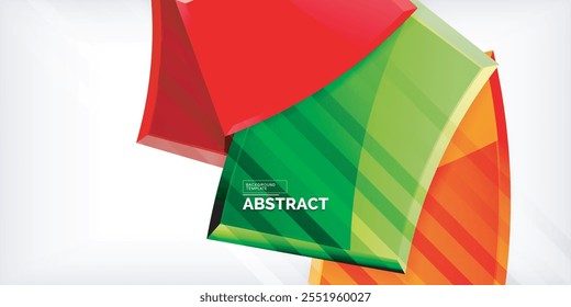 Colorful geometric abstract shapes. Illustration For Wallpaper, Banner, Background, Card, Book Illustration, landing page