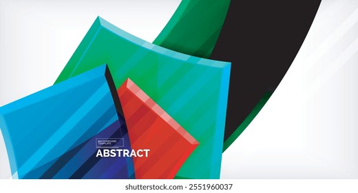 Colorful geometric abstract shapes. Illustration For Wallpaper, Banner, Background, Card, Book Illustration, landing page