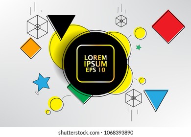 colorful geometric abstract template background