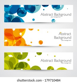 Colorful geometric abstract vector banners