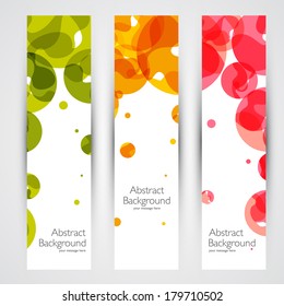 Colorful geometric abstract vector banners