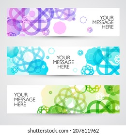 Colorful geometric abstract vector banners