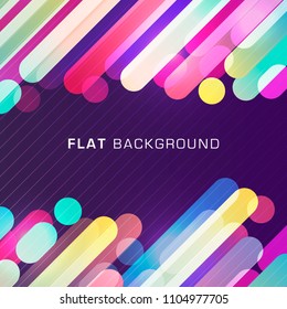 Colorful geometric background with abstract flat style.