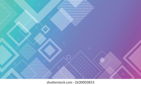 Fondo geométrico colorido con degradado abstracto y líneas modernas con cuadrados y círculos ideales para el diseño digital y el uso gráfico creativo