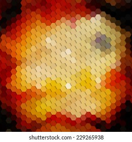 Colorful geometric background, abstract hexagonal pattern vector.