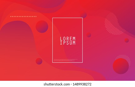 Colorful geometric background. Abstract liquid background. Fluid shapes composition. Liquid, flow, fluid background. Geometric background with red and purple color. Modern abstract cover.