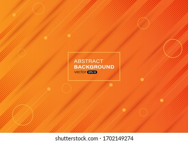 Fondo geométrico colorido. Movimiento geométrico abstracto con tira de línea sobre fondo naranja. Ilustración del vector