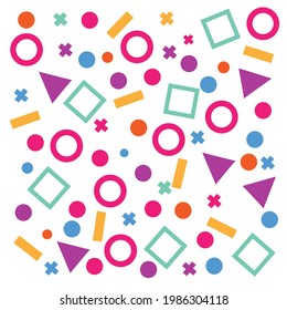 Fondo geométrico colorido con forma abstracta y líneas. Vector Eps 10