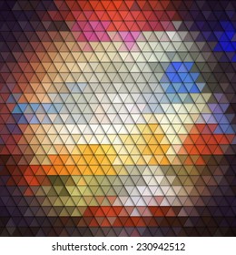 Colorful geometric background, abstract triangle pattern vector.