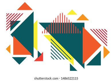 Colorful geometric background.  Abstract geometric triangles background. 