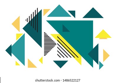Colorful geometric background.  Abstract geometric triangles background. 