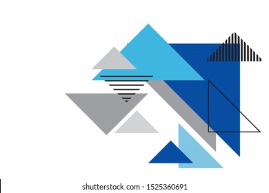 Colorful geometric background. Abstract geometric triangles background. Simple geometric background. Template for poster, backdrop, book cover, brochure, and vector illustration.
