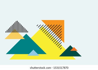 Colorful geometric background. Abstract geometric triangles background. Simple geometric background. Template for poster, backdrop, book cover, brochure, and vector illustration. Eps10 vector.