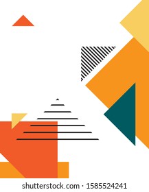 Colorful geometric background. Abstract geometric triangles background. Simple geometric background. Template for poster, backdrop, book cover, brochure, and vector illustration. Eps10 vector