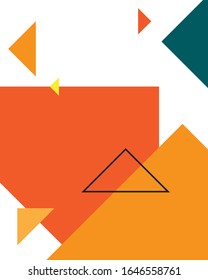 Colorful geometric background. Abstract geometric triangles background. Simple geometric background. Template for poster, backdrop, book cover, brochure, and vector illustration. Eps10 vector.