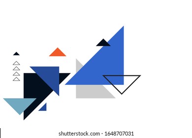 Fondo geométrico colorido. Fondo abstracto de triángulos geométricos. Fondo geométrico simple. Plantilla para carteles, fondos, portada de libros, folleto e ilustración vectorial. Vector Eps10.